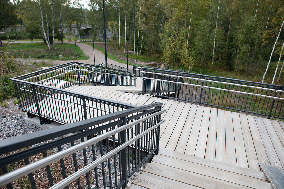 Runar Schildtin puiston portaat ylhäältä kuvattuna